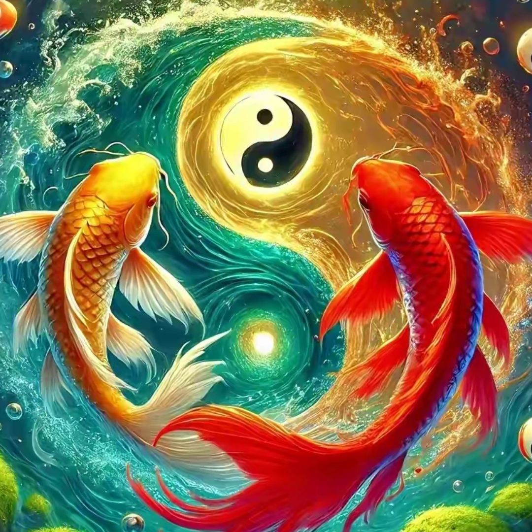 太极,锦鲤头像:太极转运,年年有鱼,时来运转,好运连连