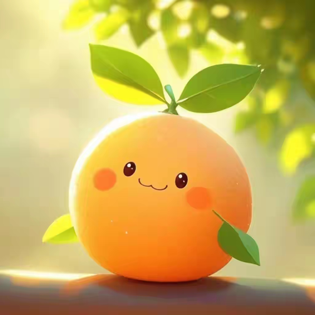 又圆又胖的小橙子头像,祝您圆圆满满,心想事成
