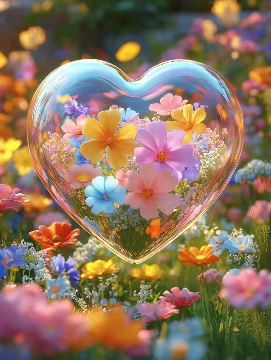 心花怒放,开心不已;喜欢夏天的光照,风的气息,花的灿烂!