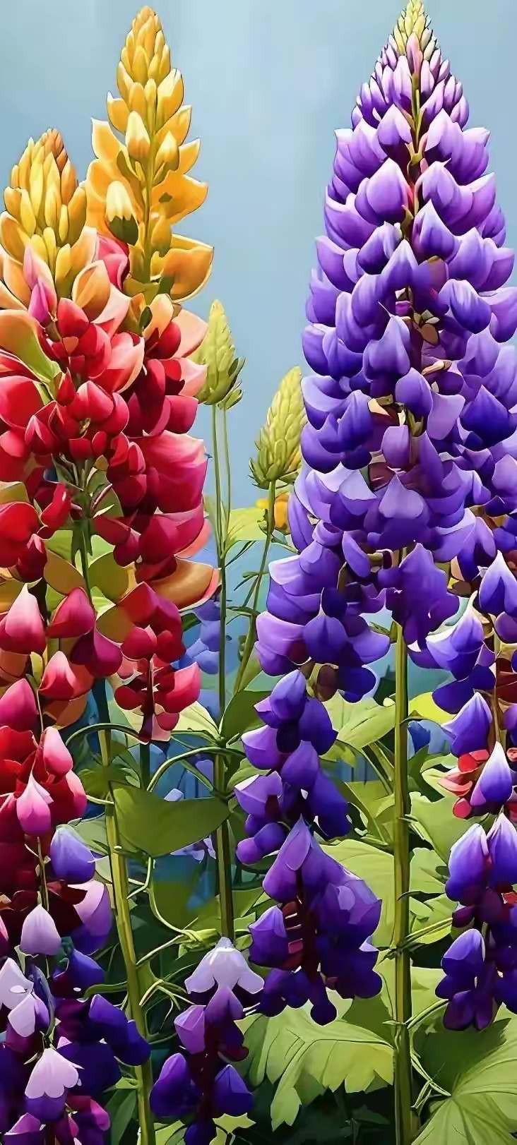 鲁冰花开艳如霞