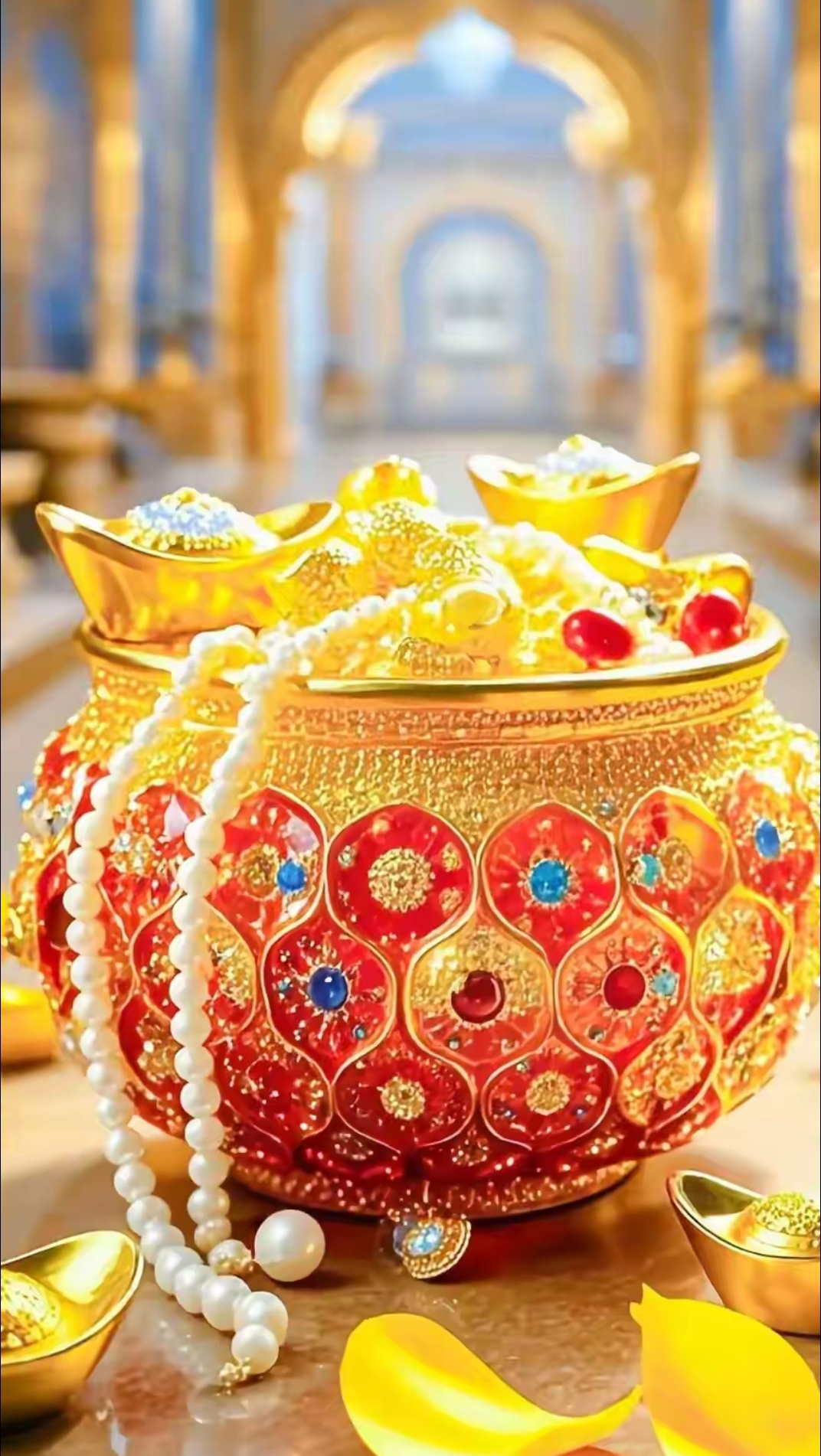 黄金聚宝盆,2025财源广进,招财进宝,好运连连