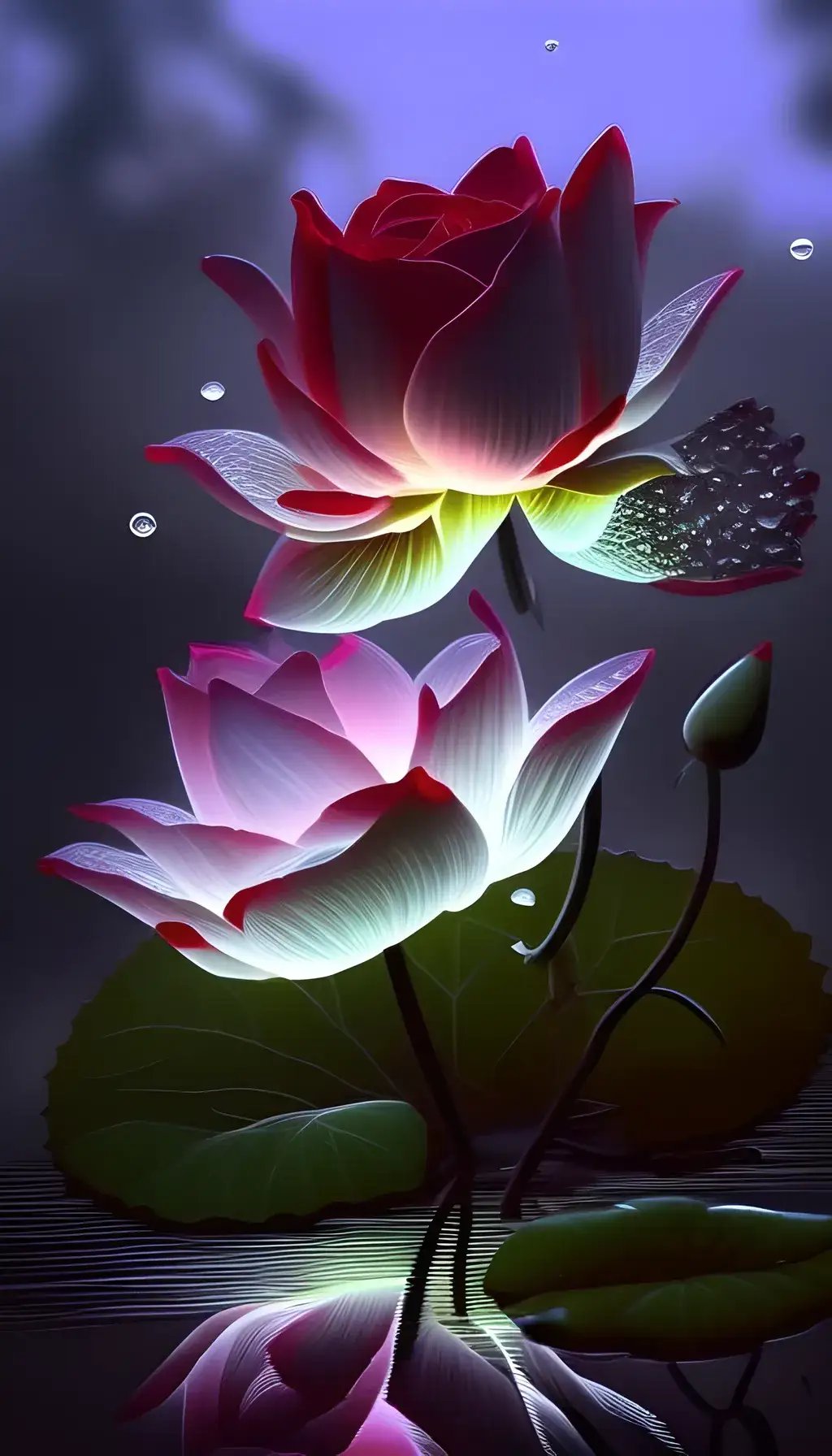 生活中总有些不经意的瞬间,如这朵独自盛开的莲花,在黑暗中闪耀着独特