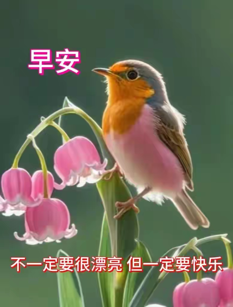 鸟语花香早安图片大全图片