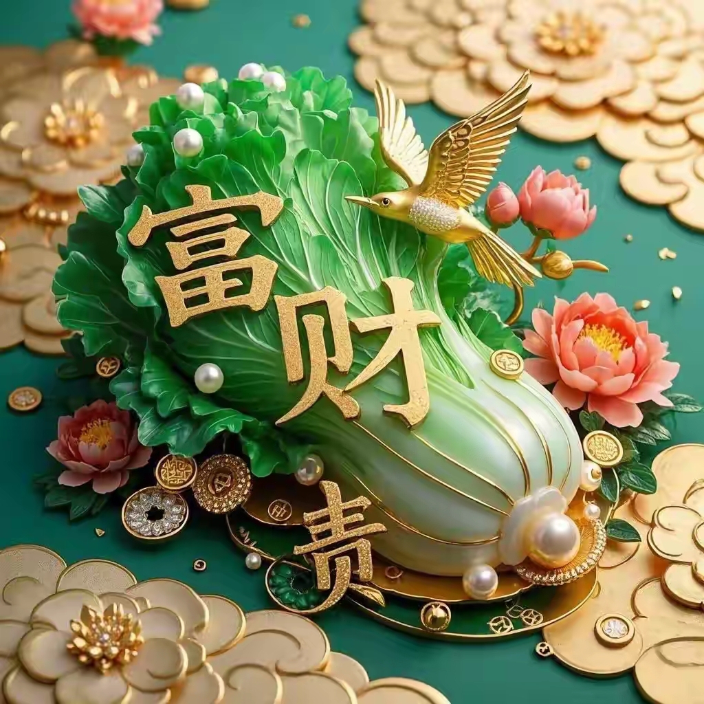 翡翠白菜,吉祥如意,招财进宝,富贵荣华