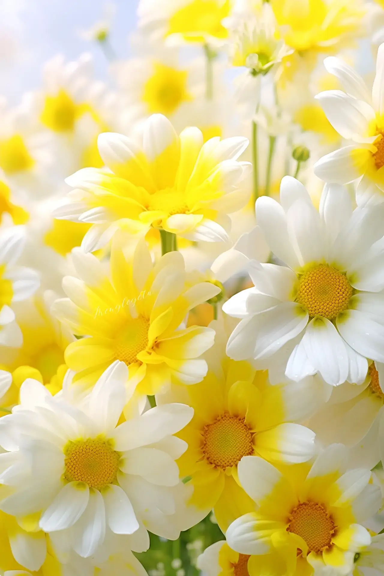 它们在浅绿色的背景下显得特别清新和活泼!