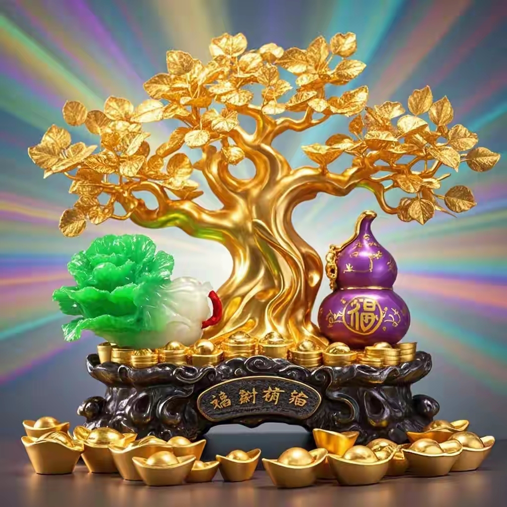 发财好运头像丨摇钱树下财源广,紫金葫芦财运长,招财进宝