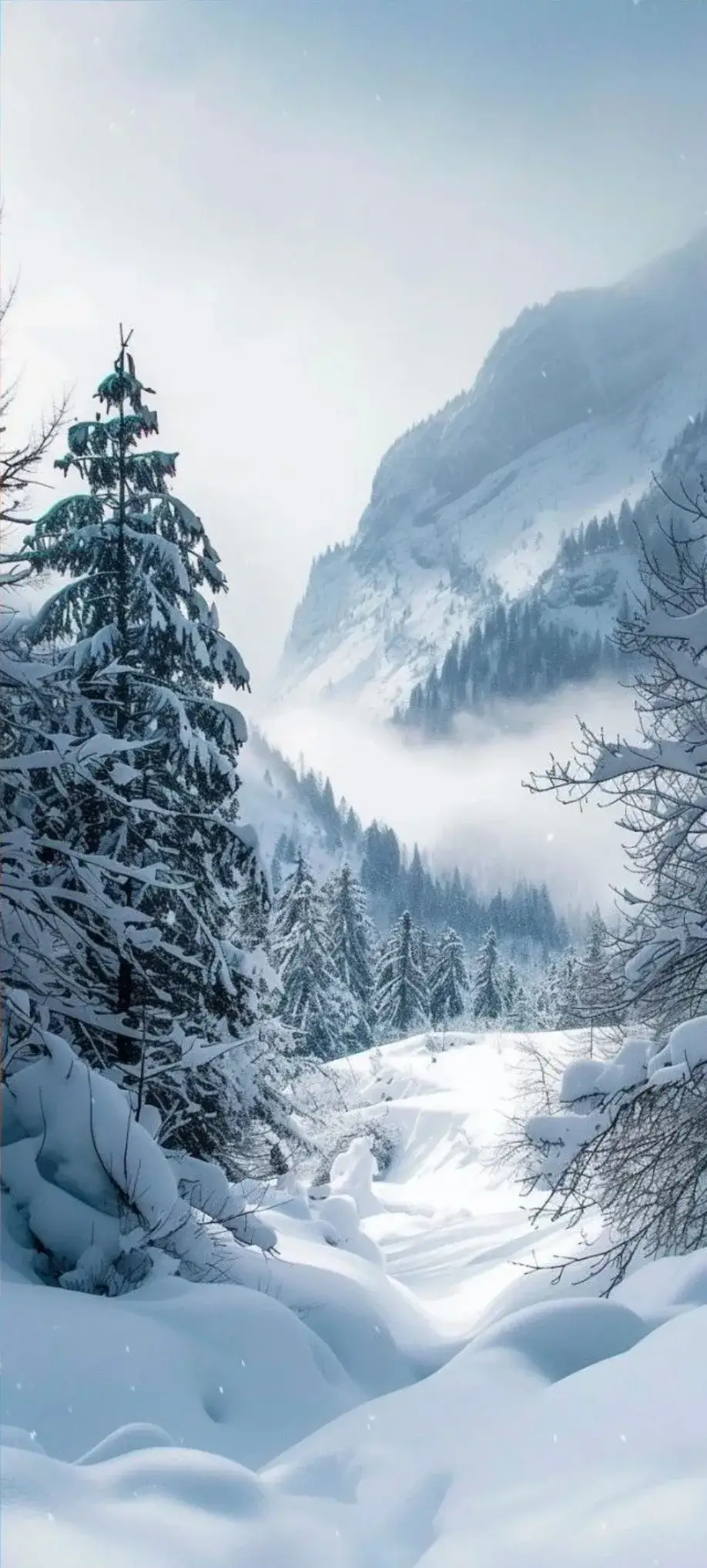 在白雪皑皑的树林里,有一座温暖的小木屋.