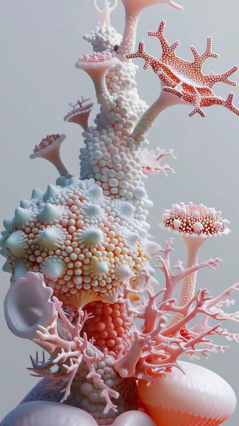 红珊瑚3d工艺品