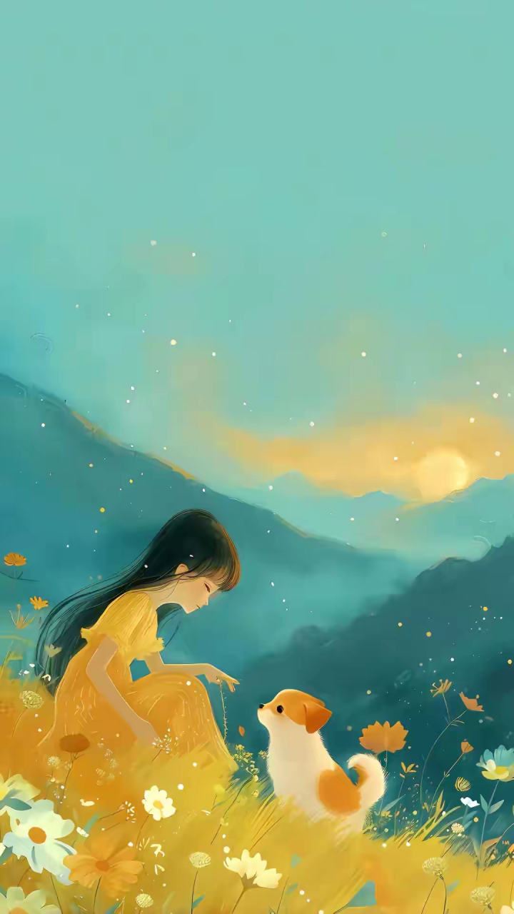 一张都舍不得删除的插画美女