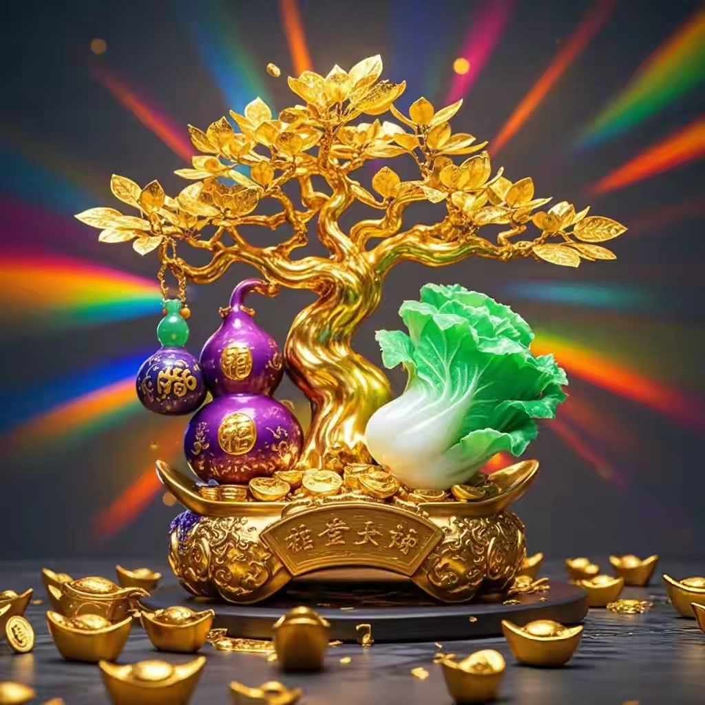 发财好运头像丨摇钱树下财源广,紫金葫芦财运长,招财进宝