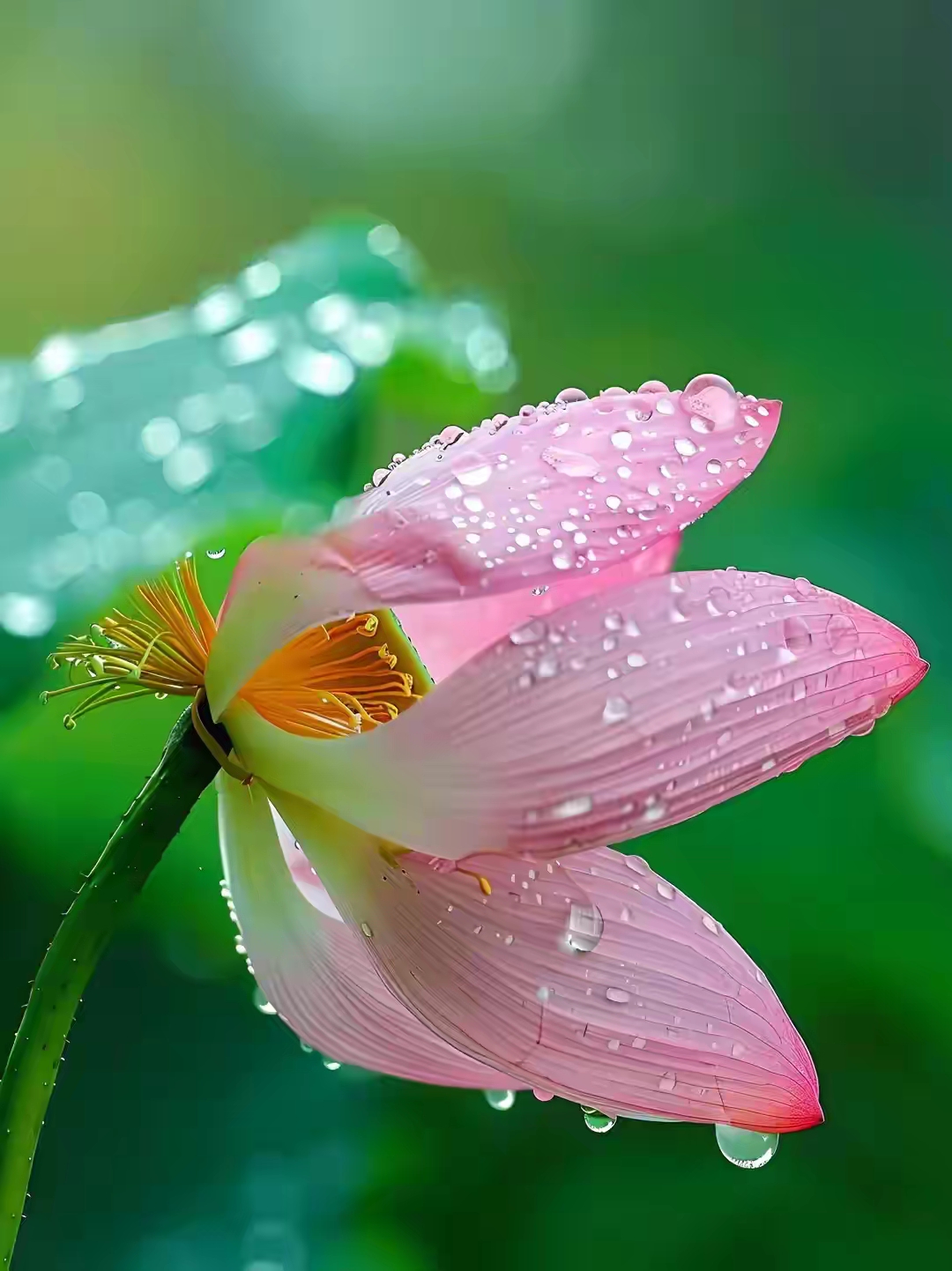 雨露荷花,千姿百态.