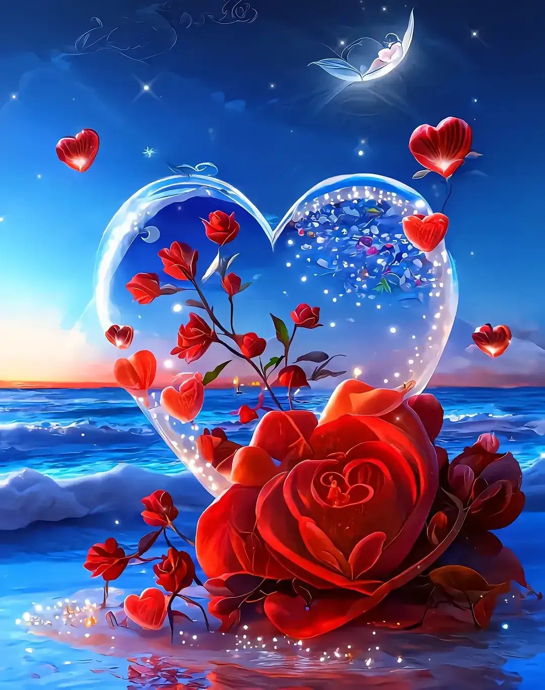 在粉色花瓶中静静地绽放,它们散发出的香气和海滩的清新气息相互交融