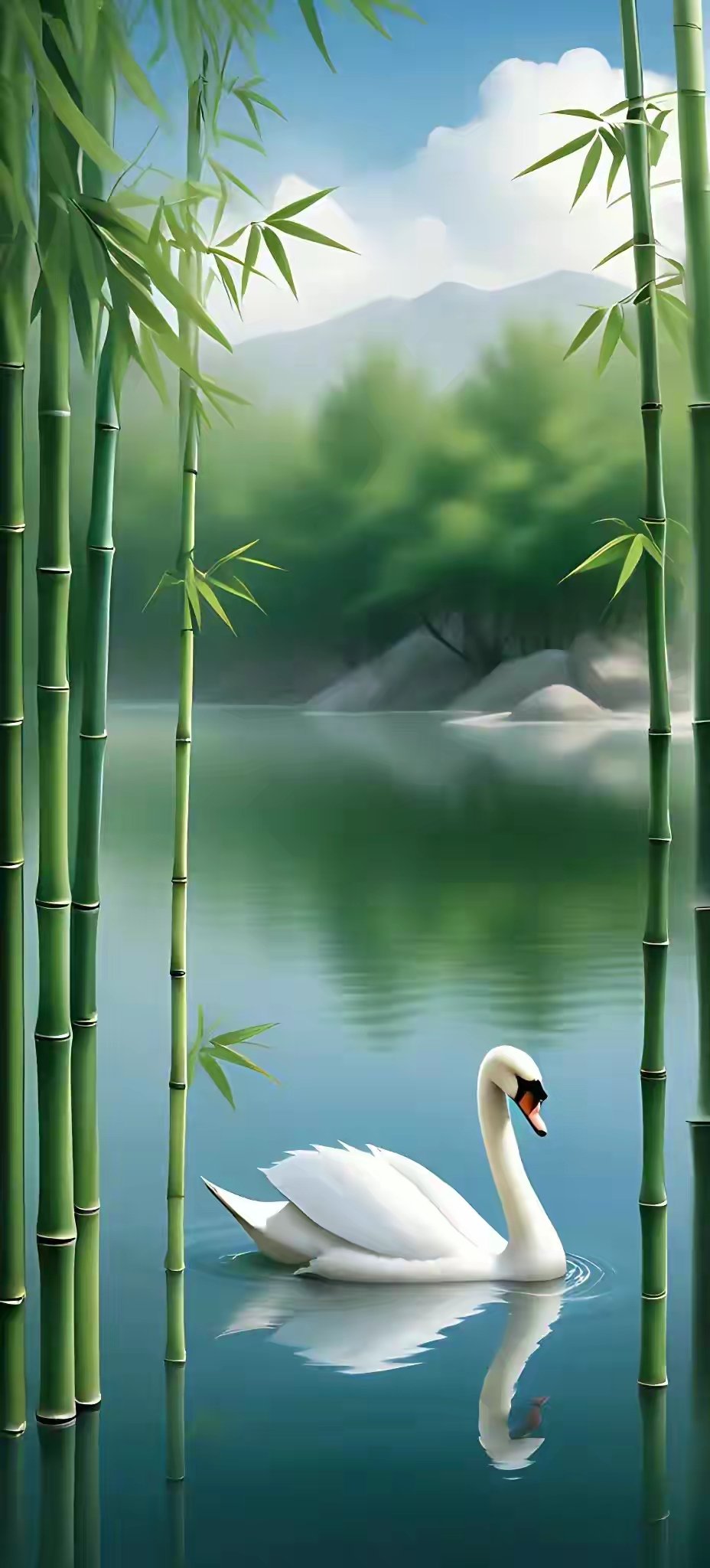 手机壁纸|青竹幽林