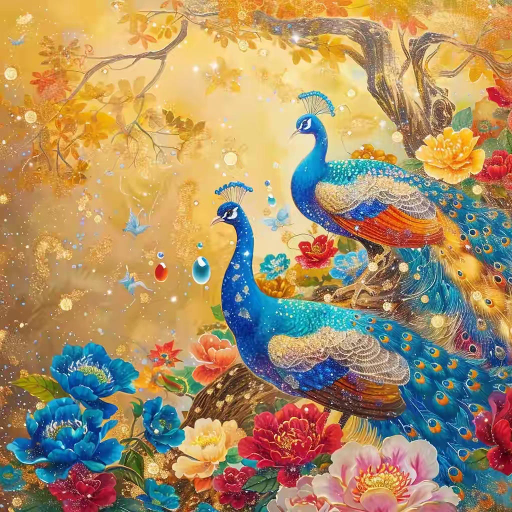 微信头像|宝蓝孔雀,雍容华贵