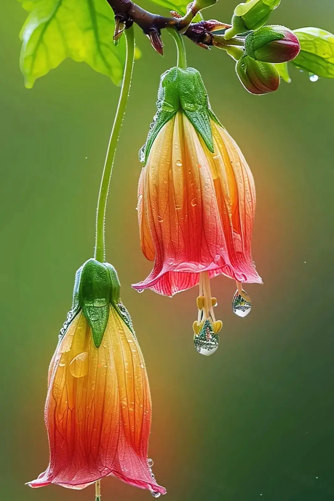 红花绿叶,相映成趣.