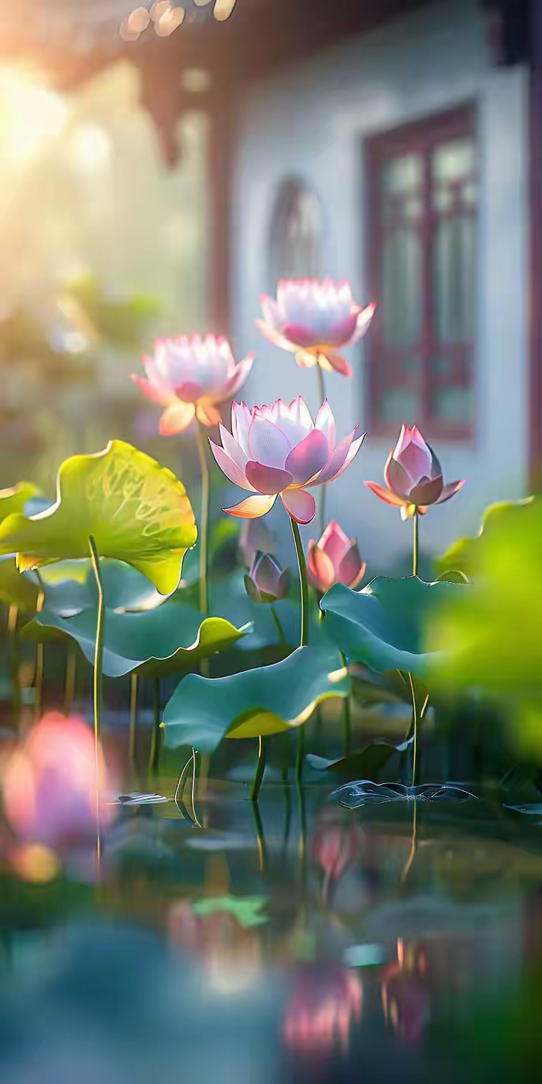 莲花壁纸 | 大自然最精心的调色.