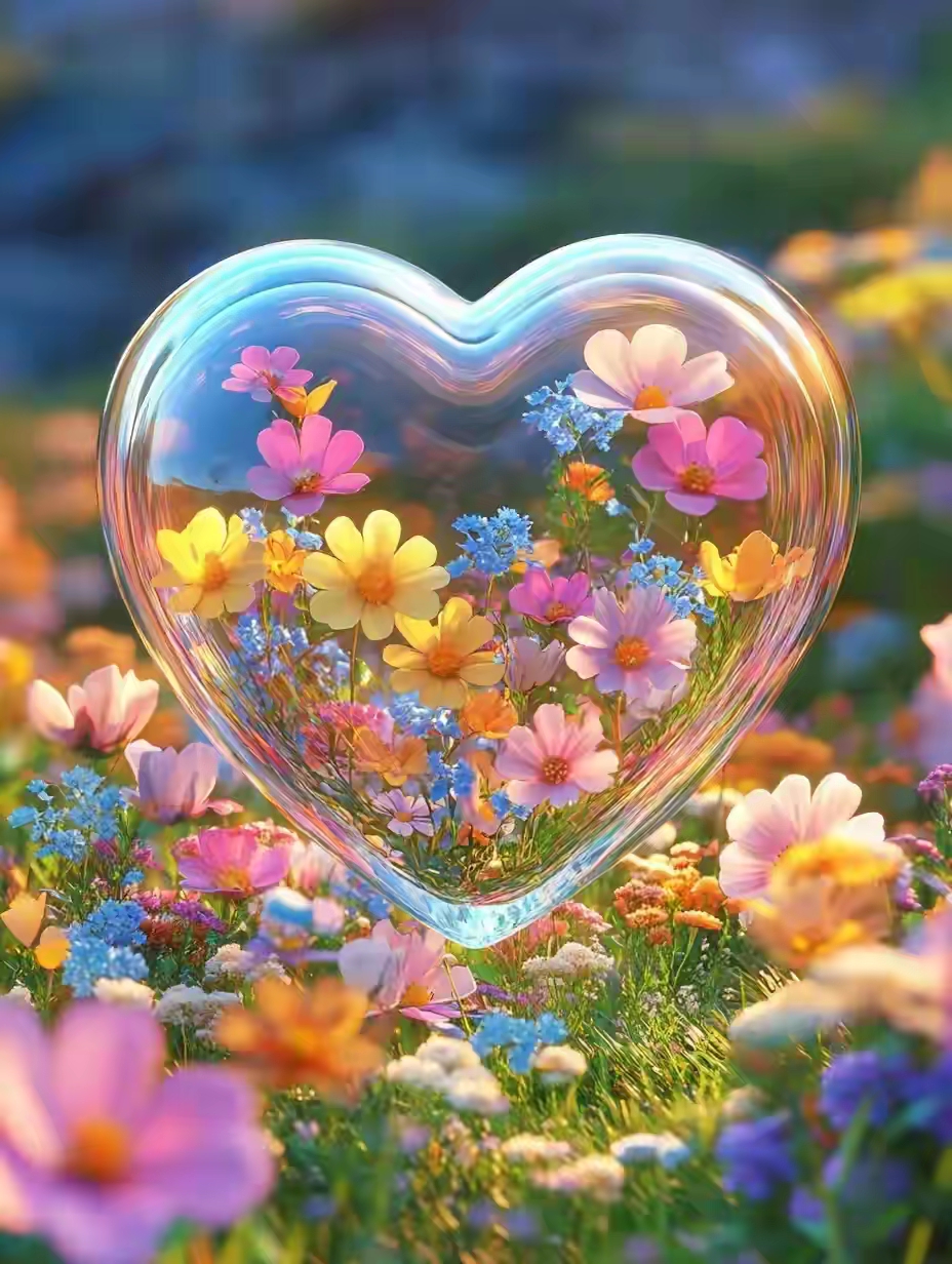 心花怒放,开心不已;喜欢夏天的光照,风的气息,花的灿烂!