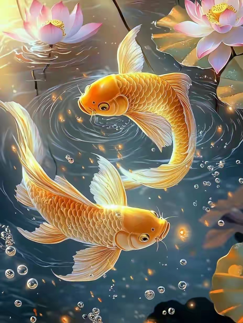 好运锦鲤,见者好运!如鱼得水,鱼跃龙门!