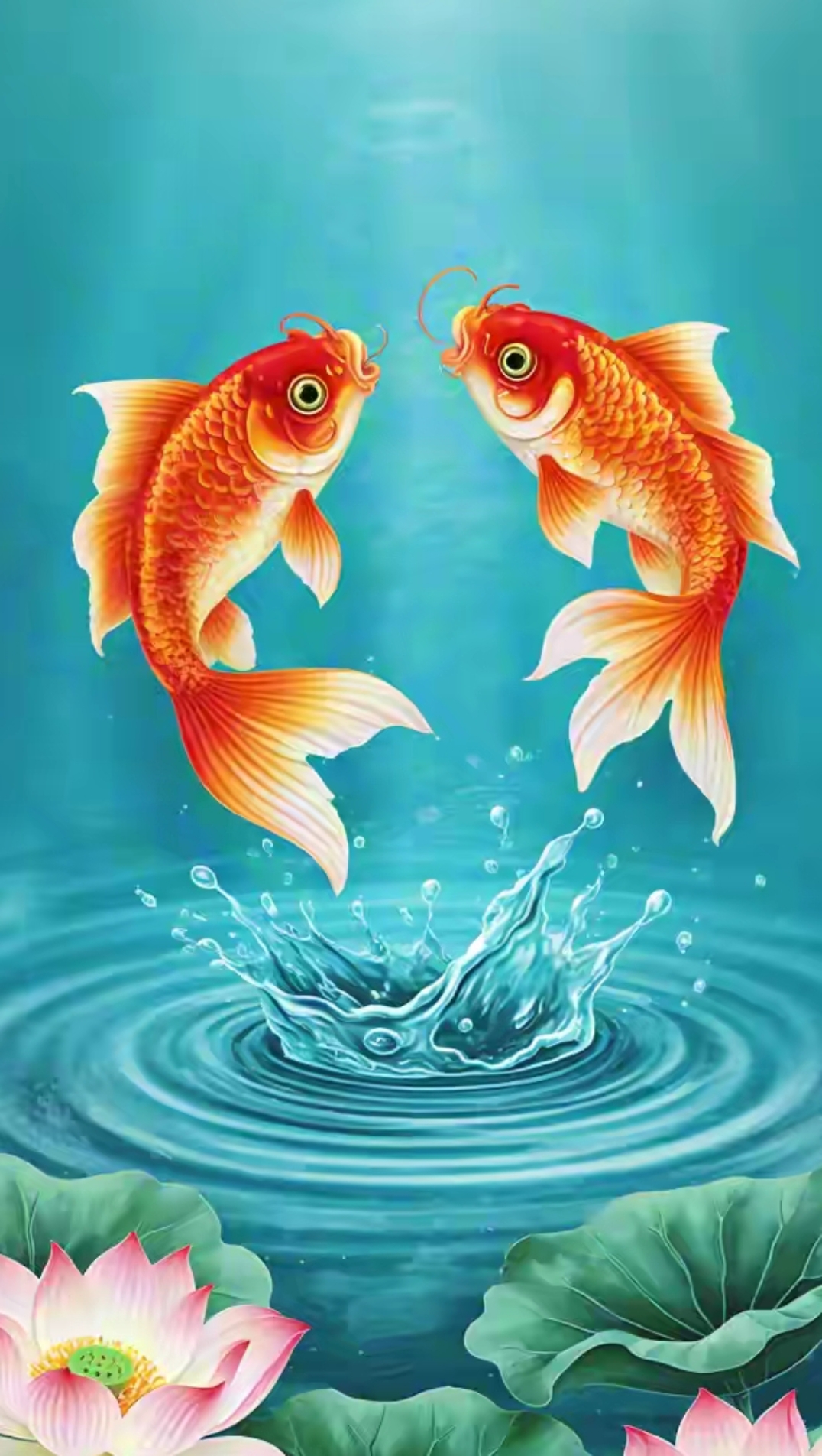 金鱼浮翠沼,莲花映瑞霞,吉祥伴君侧,福泽满门庭,梦想皆成真#2025年俗