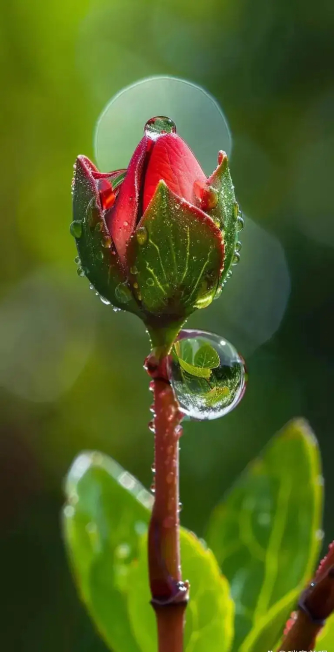 清晨,晶莹的露珠点缀在嫩绿的叶尖,闪烁着太阳icon初升的光芒,宛如