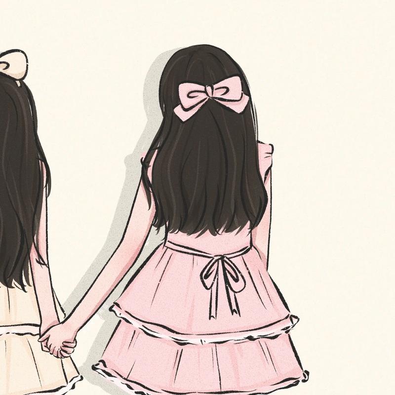 手牵手,梦游童话世界,心跳怦怦,姐妹情深似海. 2人闺蜜头像