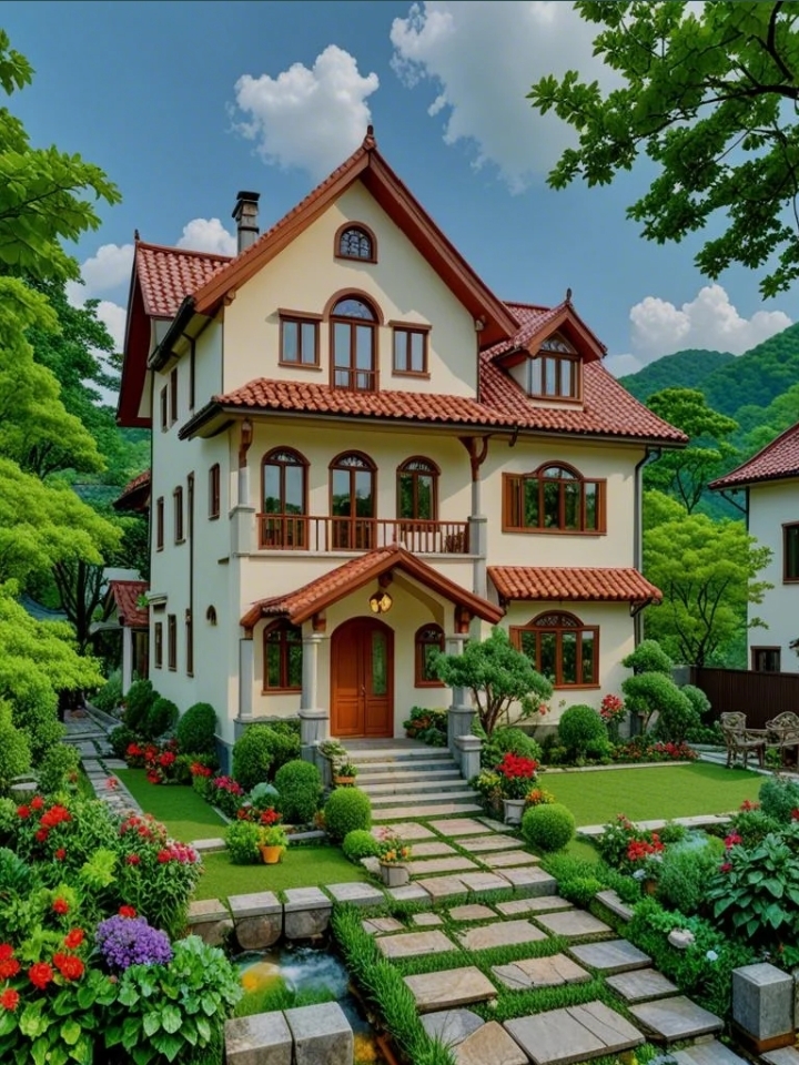 哇,这周末要去参观那个新开的花园别墅区,听说绿化做得超级棒,还有个