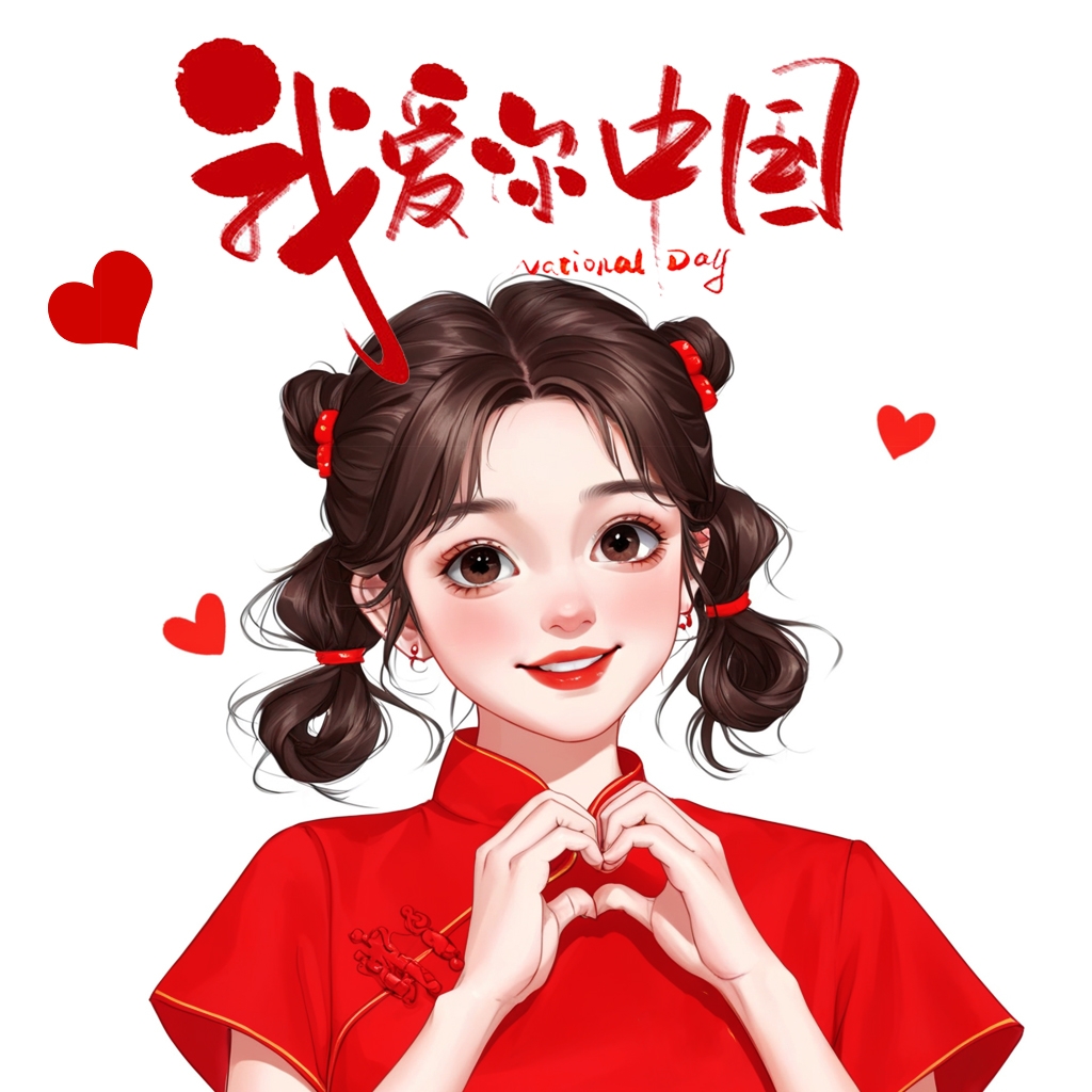 2024国庆头像,我爱你中国女生版