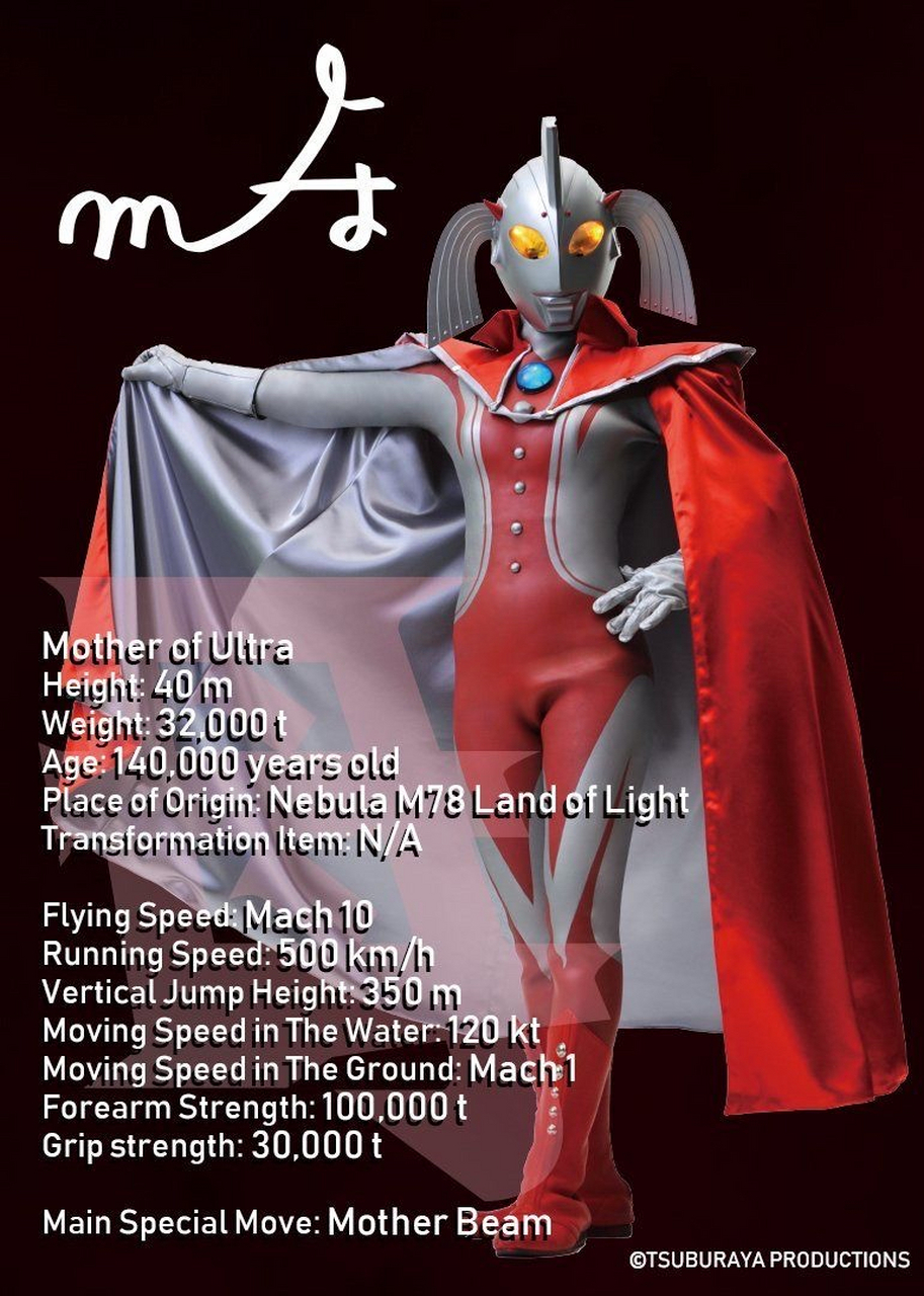 奥特之母 姓名:奥特之母 性别:女 出生地:m78星云光之国 必杀技:母亲