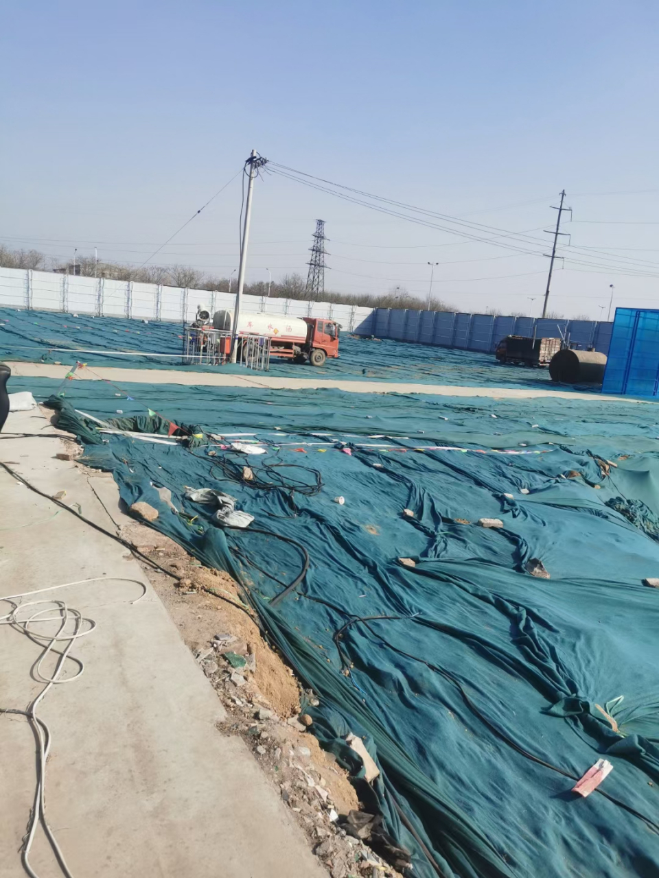 墨绿色土工布 建筑工地防尘覆盖土工布