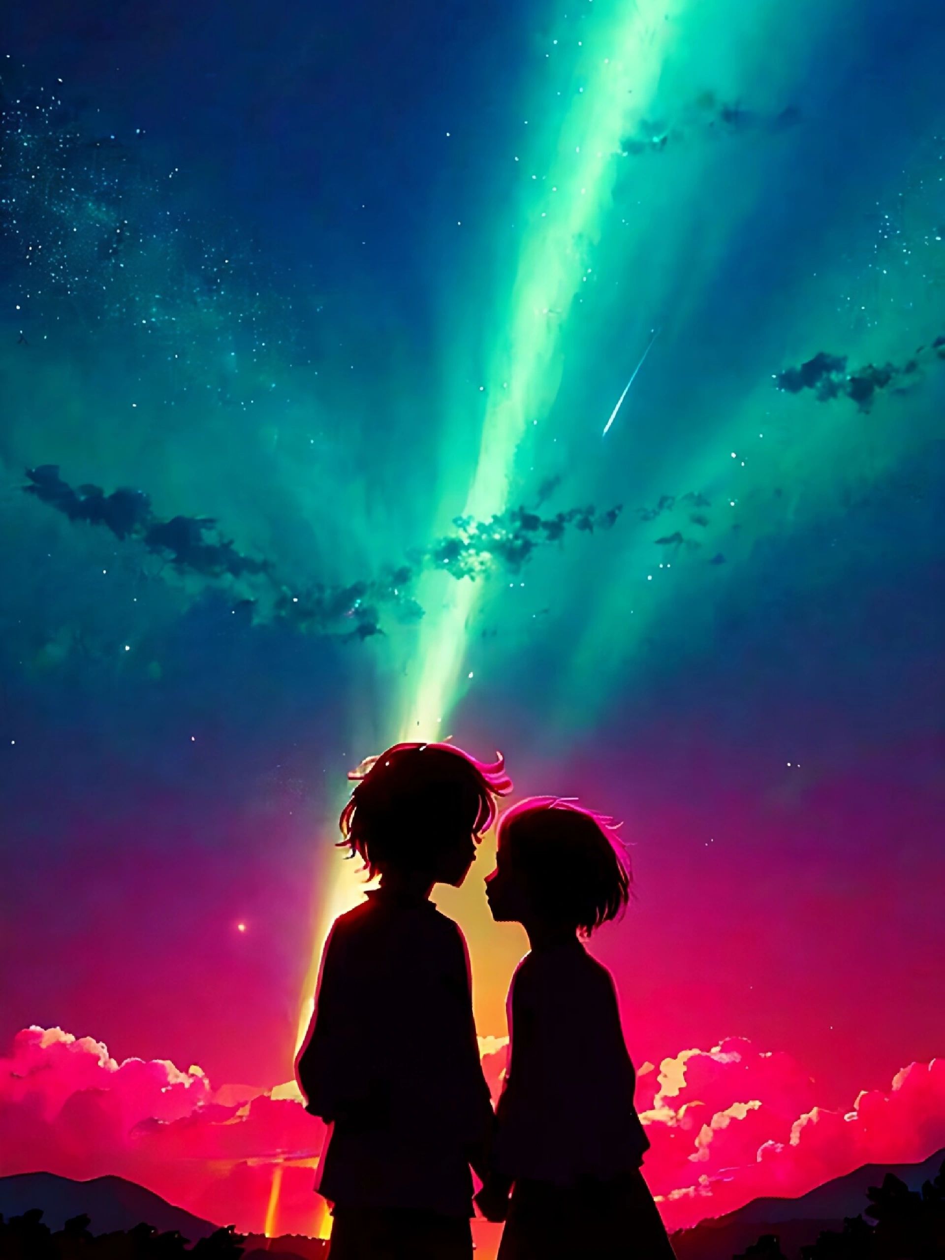 天上人间爱无悔, 相爱的心永不移.