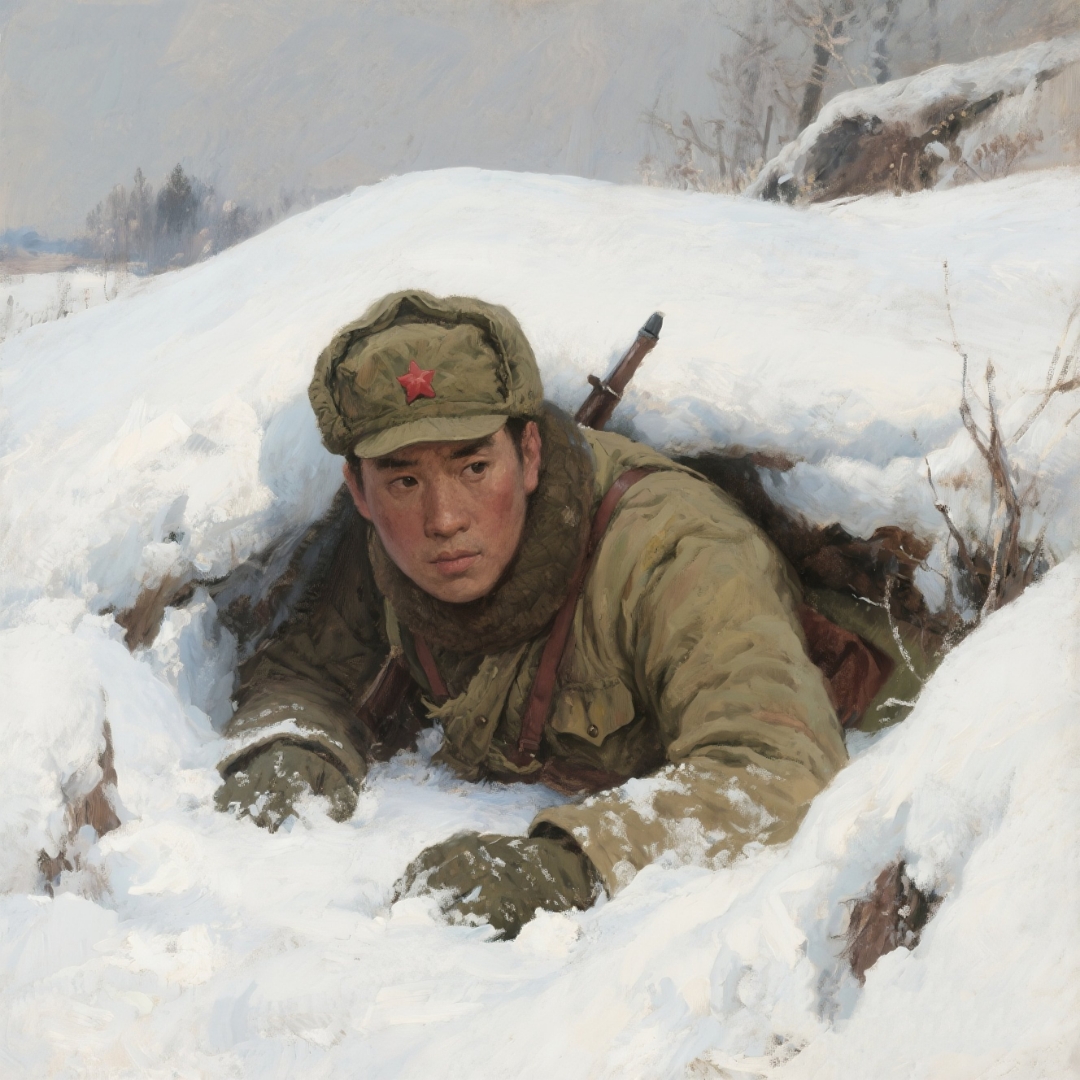 "——这话如一抗战中国将领油画中国军人油画肖像图片解放军油画穿